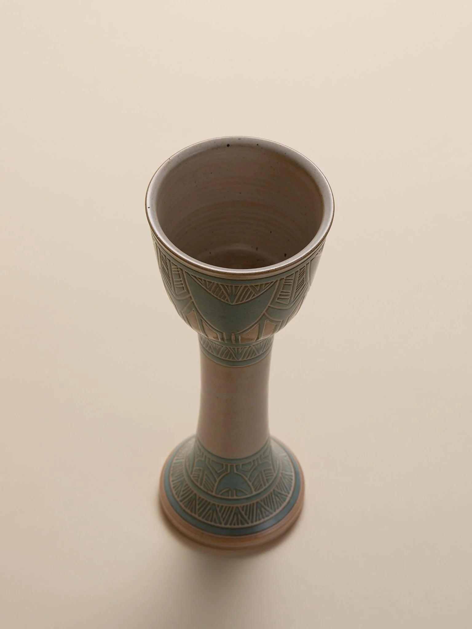 The Vintage Carved Art Deco Ceramic Chalice VaseVasesMiscellanea, etc.