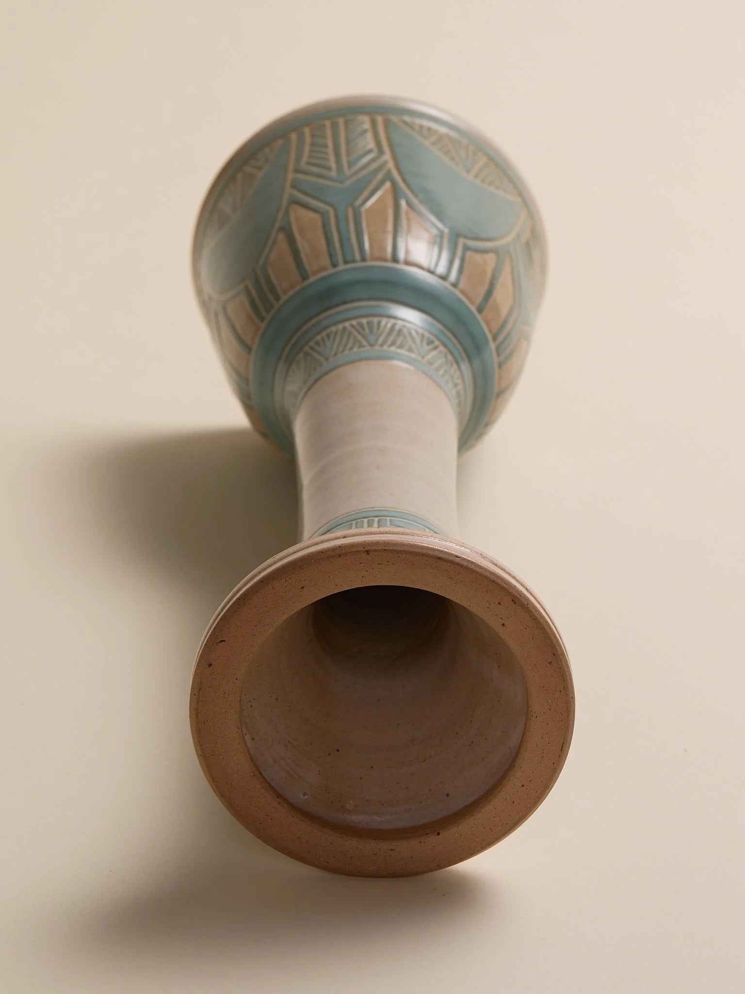The Vintage Carved Art Deco Ceramic Chalice VaseVasesMiscellanea, etc.