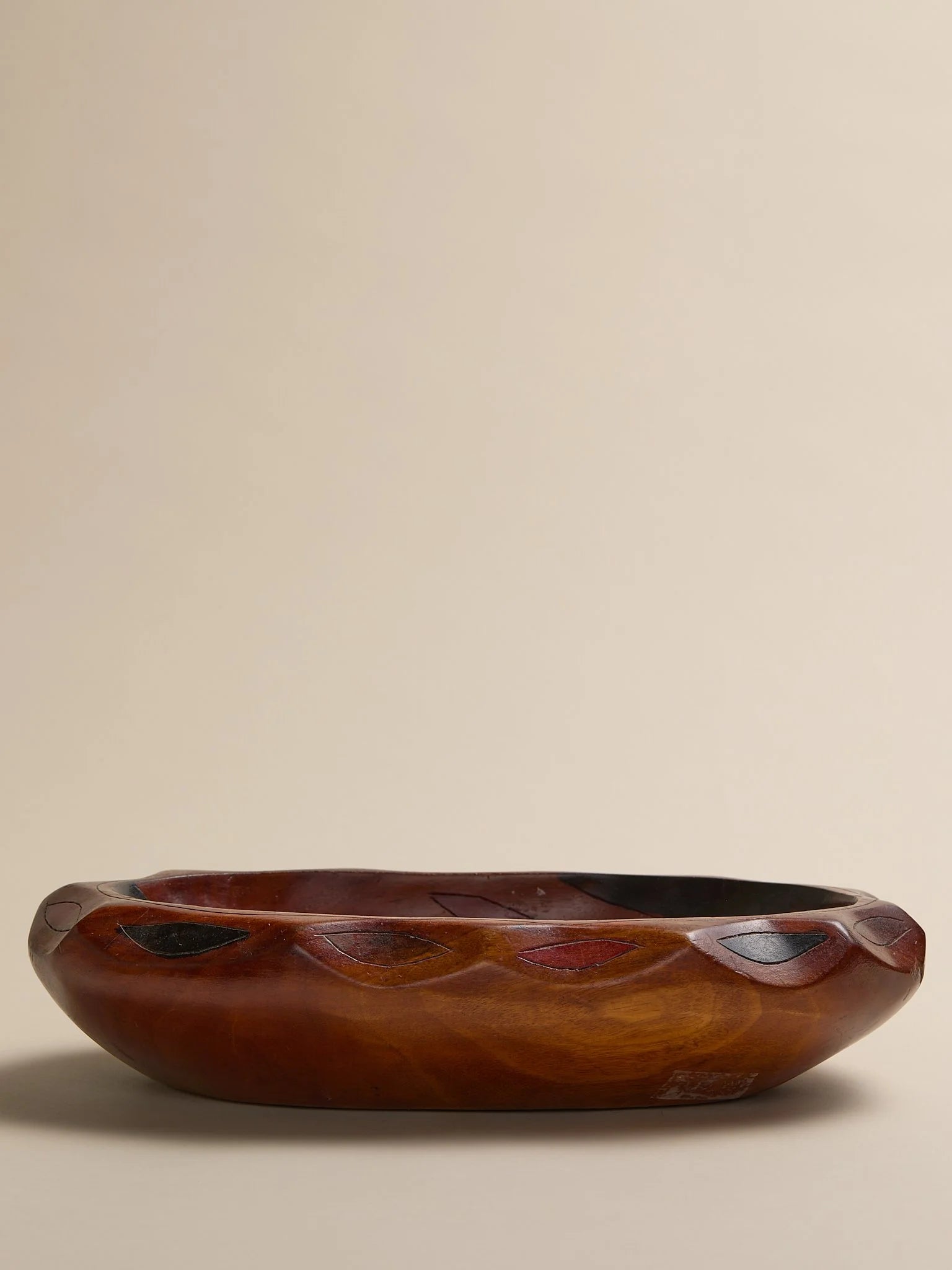 The Vintage Carved Wood Floral Motif TrayTrays and BowlsMiscellanea, etc.