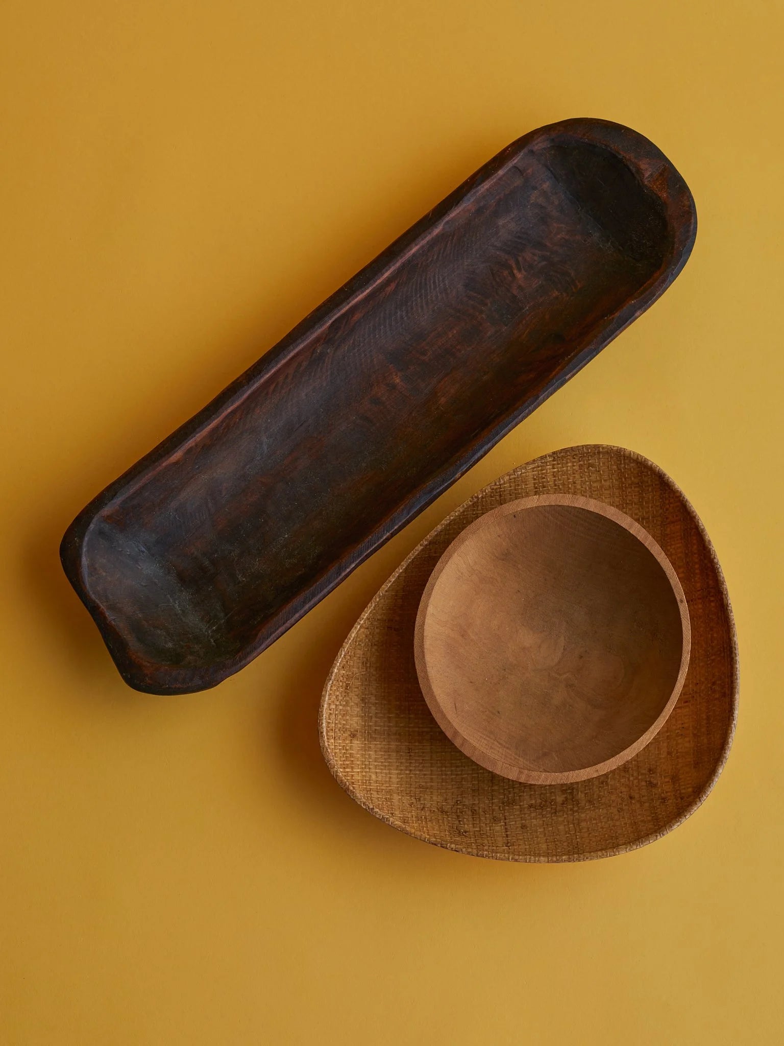 The Vintage Crosshatch Wood BowlTrays and BowlsMiscellanea, etc.