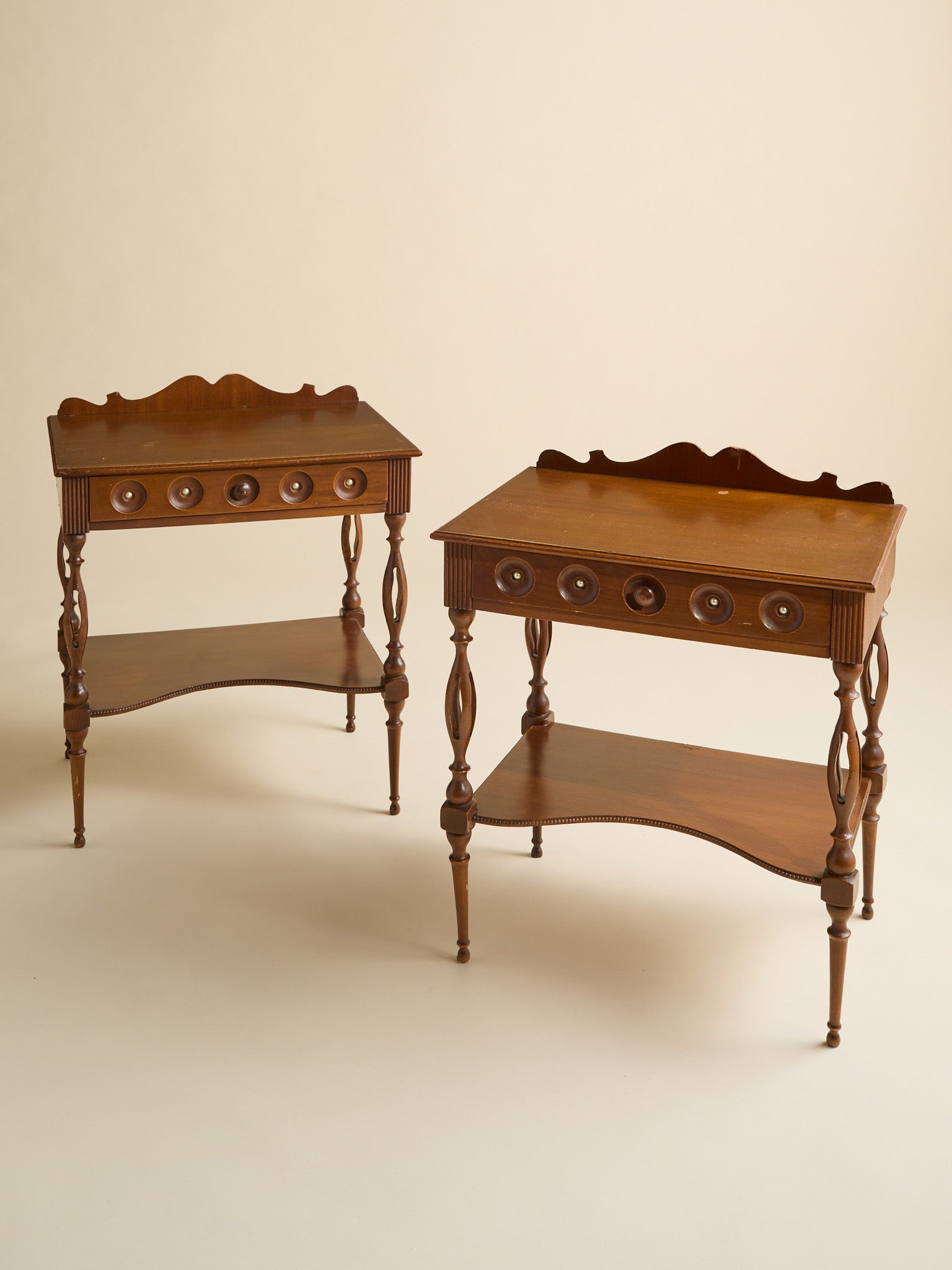 The Vintage Italian Mid-Century Modern Teak 1-Drawer NightstandsSide TablesMiscellanea, etc.