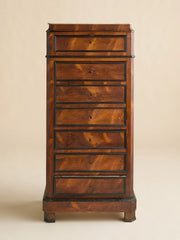 The Antique French Charles X Period Marble-Top Walnut Fall-Front SecretaryDesksMiscellanea, etc.