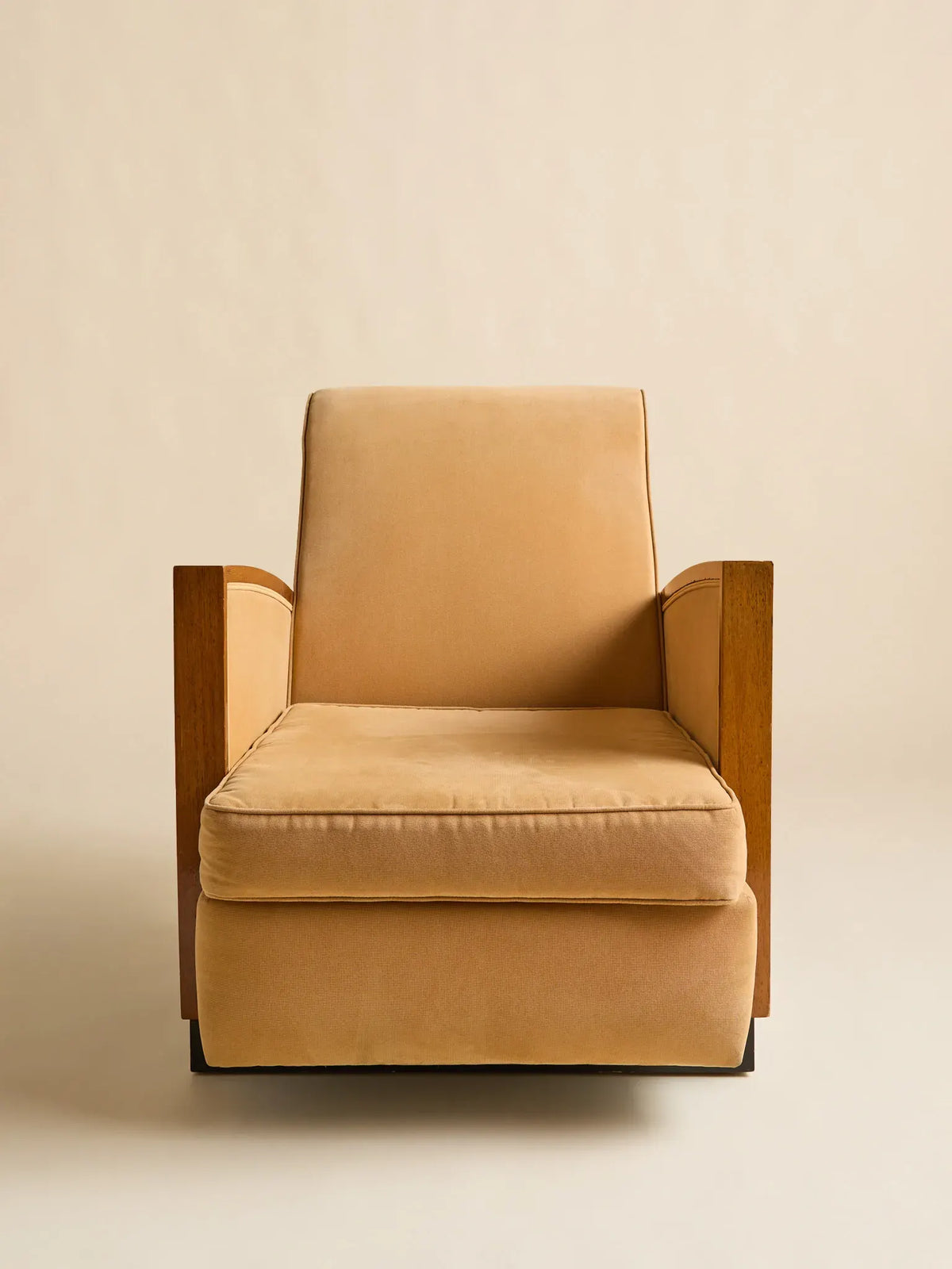 The Vintage French Art Deco Style Walnut Club Chairs, Mid 20th CenturySeatingMiscellanea, etc.