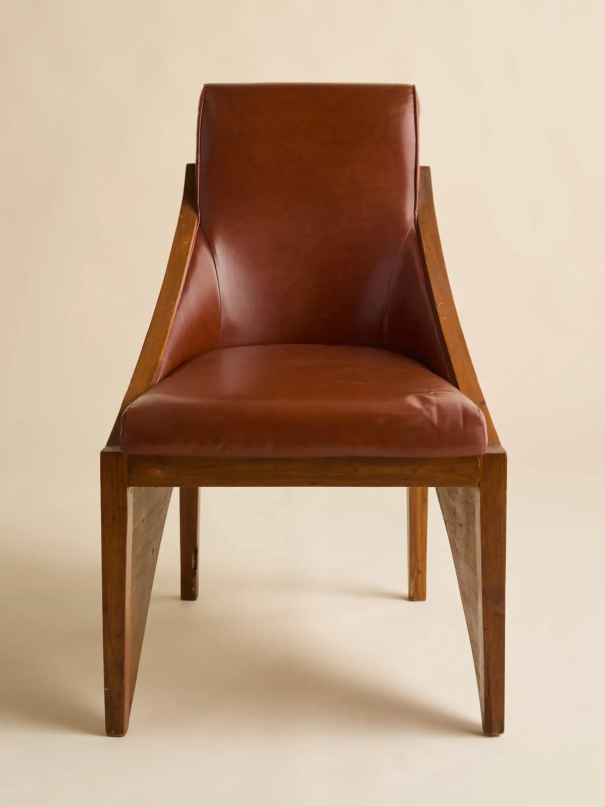 The Vintage English Art Deco Leather Accent ChairsSeatingMiscellanea, etc.