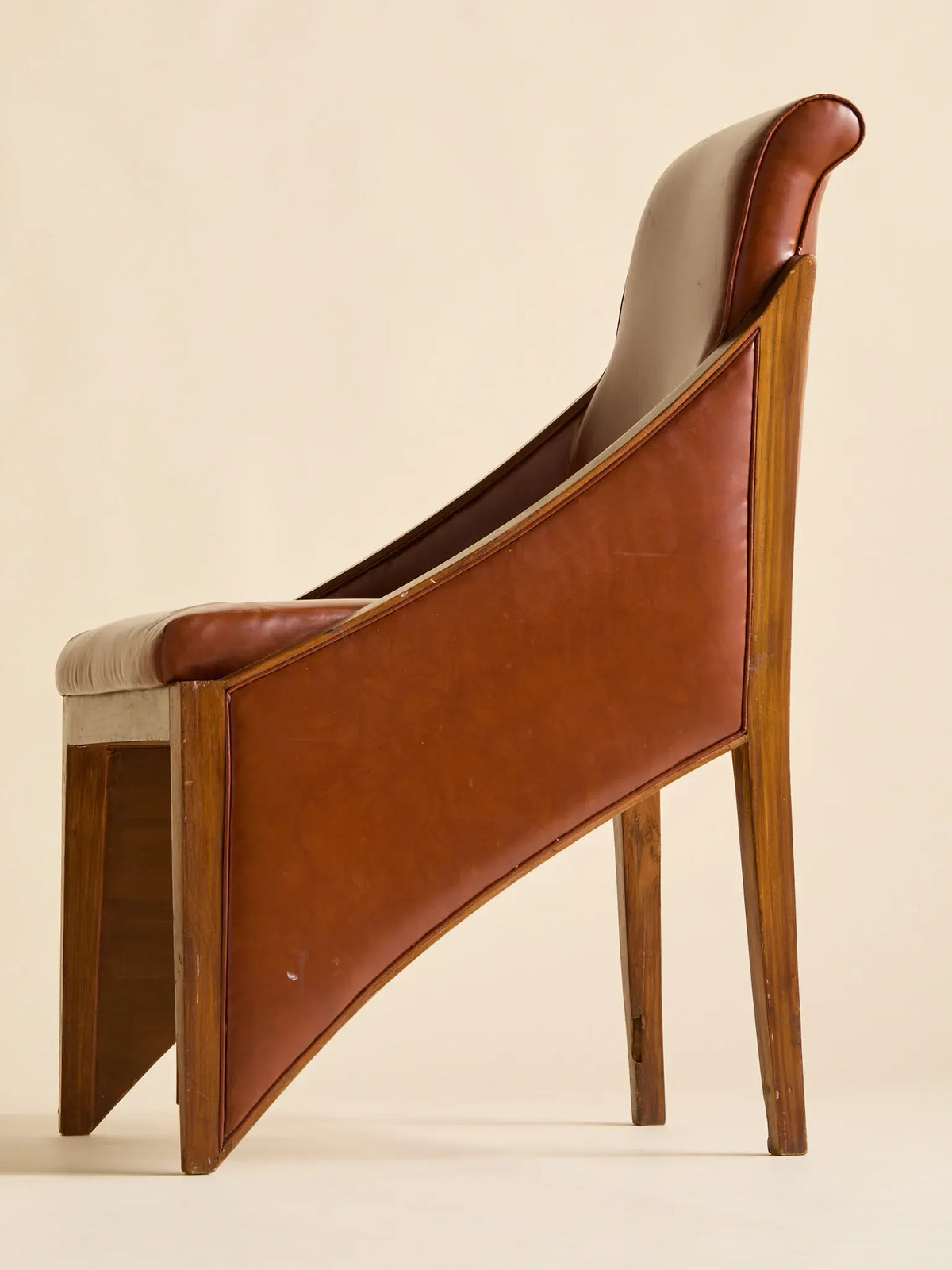 The Vintage English Art Deco Leather Accent ChairsSeatingMiscellanea, etc.