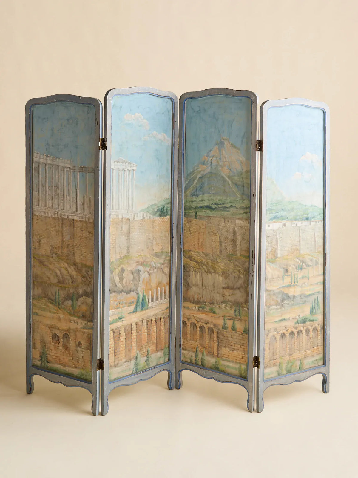 The Vintage Hand Painted Scenic Room DividerRoom DividersMiscellanea, etc.