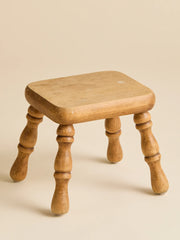 The Vintage Small Patinaed White Oak Accent StoolSeatingMiscellanea, etc.