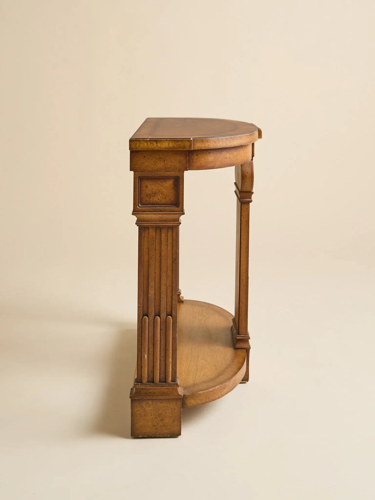 The Vintage Neoclassical Style Wood Demilune Console TableConsole TablesMiscellanea, etc.
