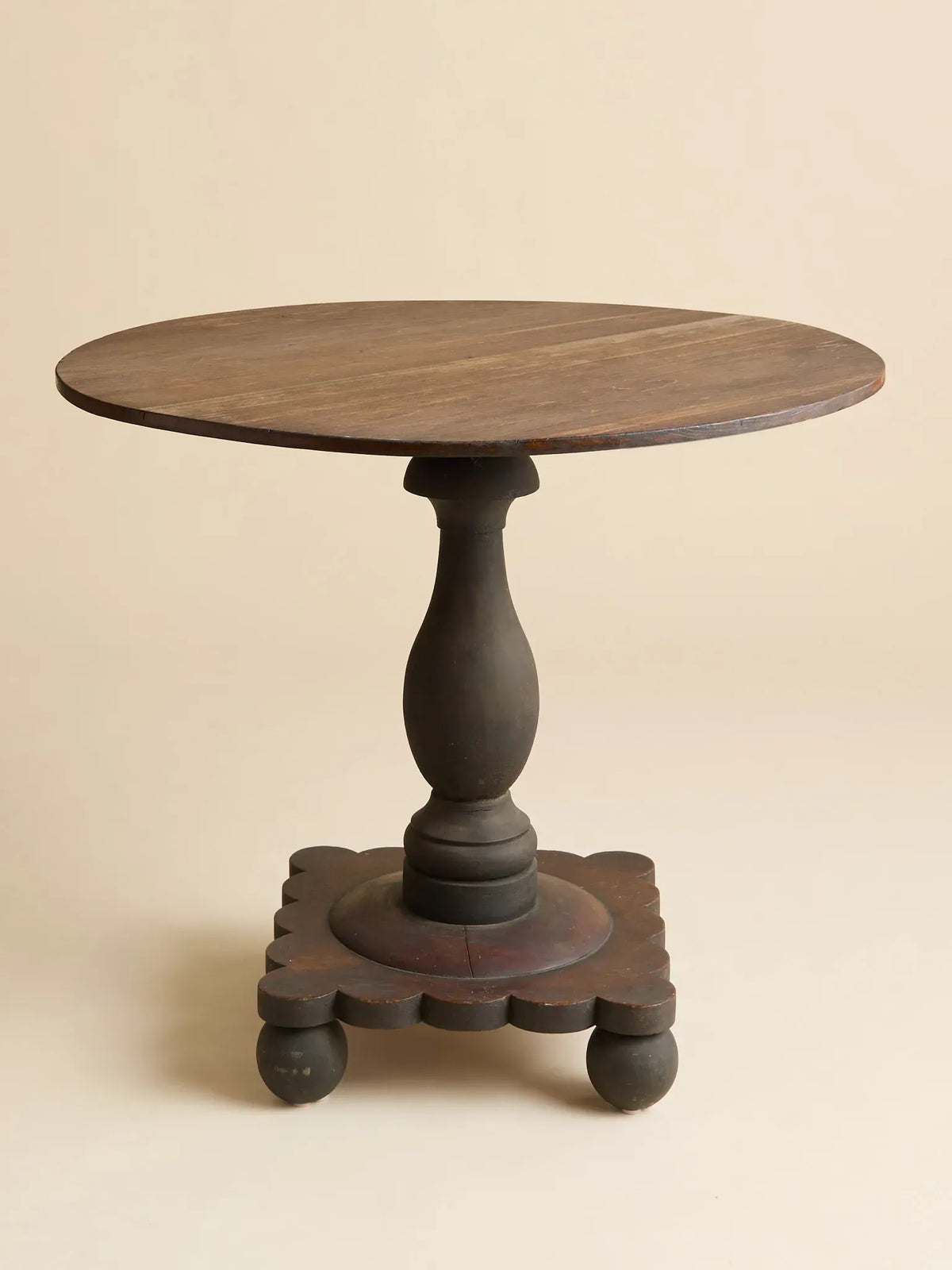 The Vintage Handmade Pine Entry Table with Scalloped BaseConsole TablesMiscellanea, etc.