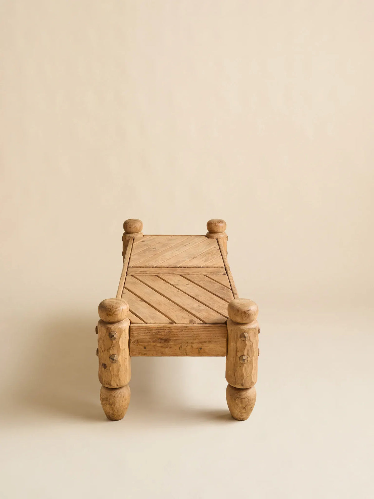 The Brutalist Pine Baluster Turned Leg Coffee TableCoffee TablesMiscellanea, etc.