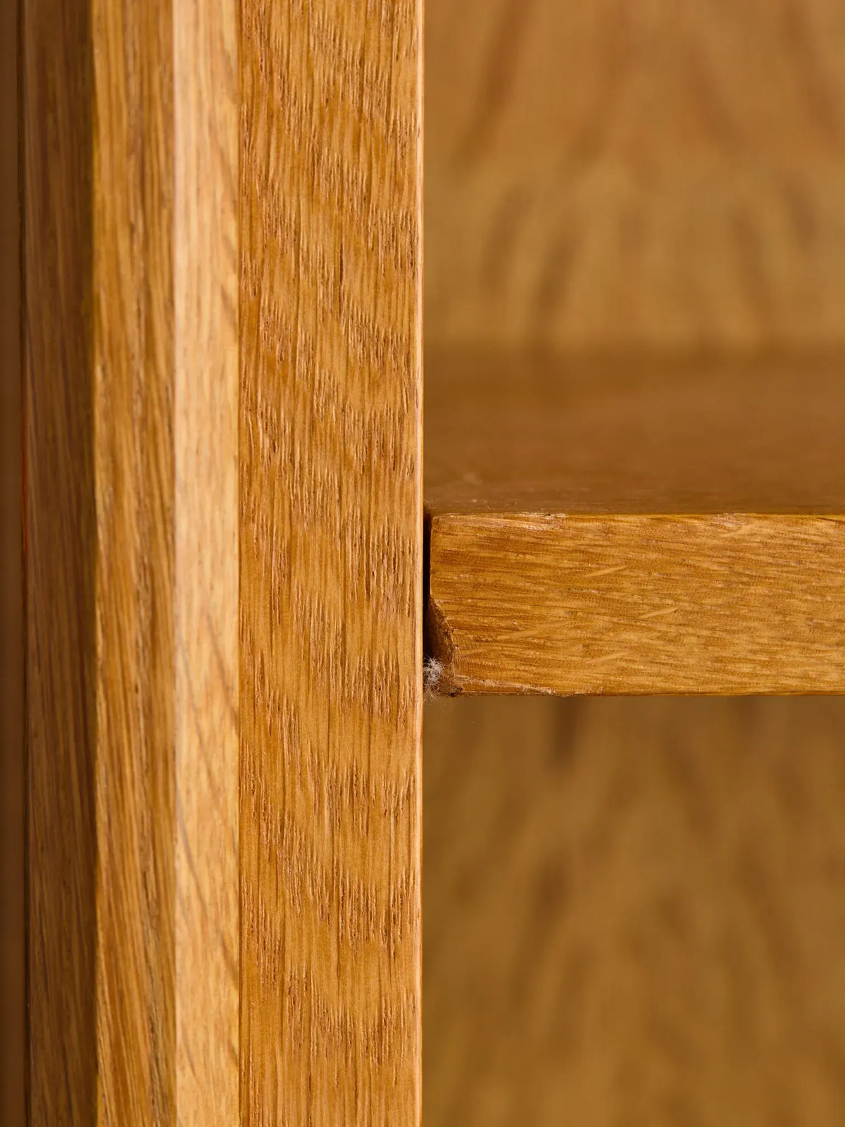 The Vintage Danish Oak Step-Back Cabinet with Yellow Glass Doors by Henning KjaernulfCabinets and ShelvingMiscellanea, etc.