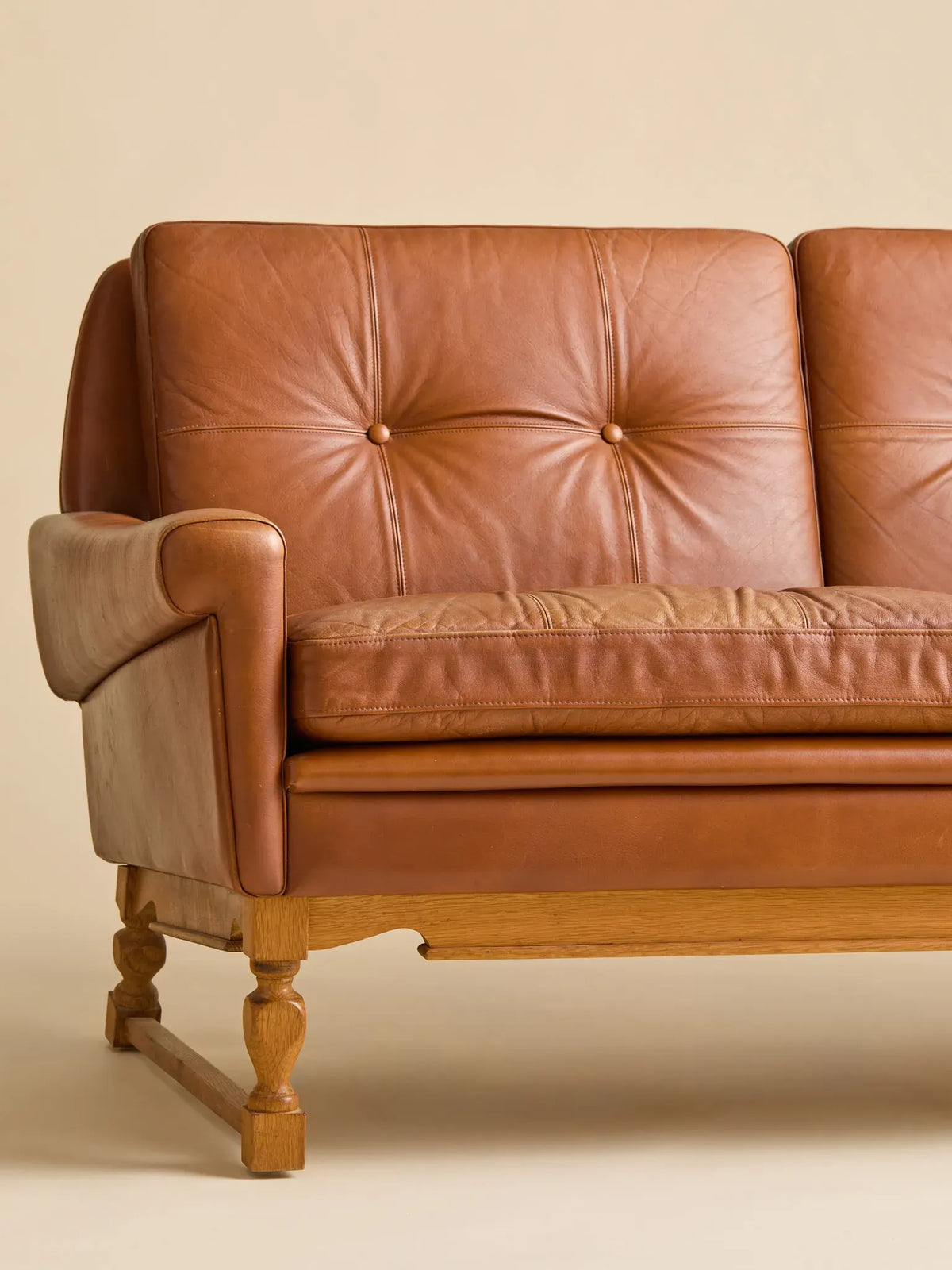 The Vintage Danish Mid-Century Leather LoveseatSeatingMiscellanea, etc.