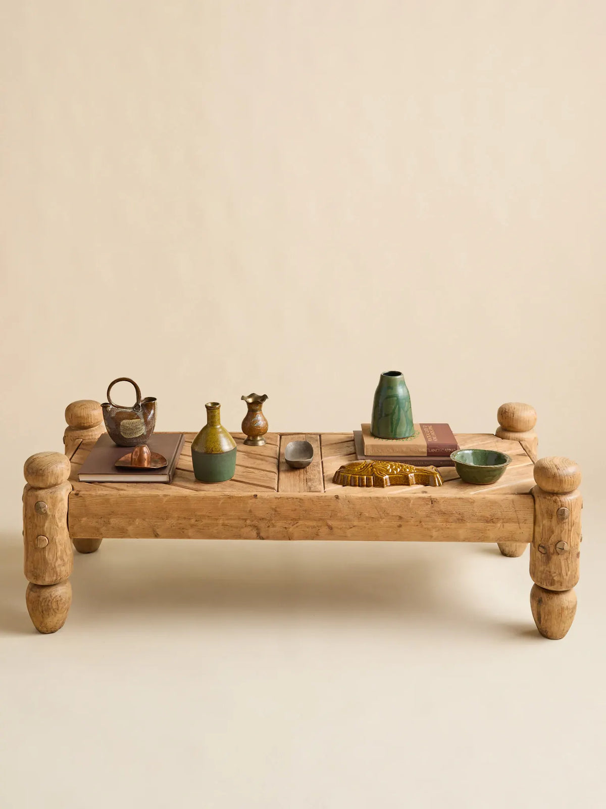 The Brutalist Pine Baluster Turned Leg Coffee TableCoffee TablesMiscellanea, etc.