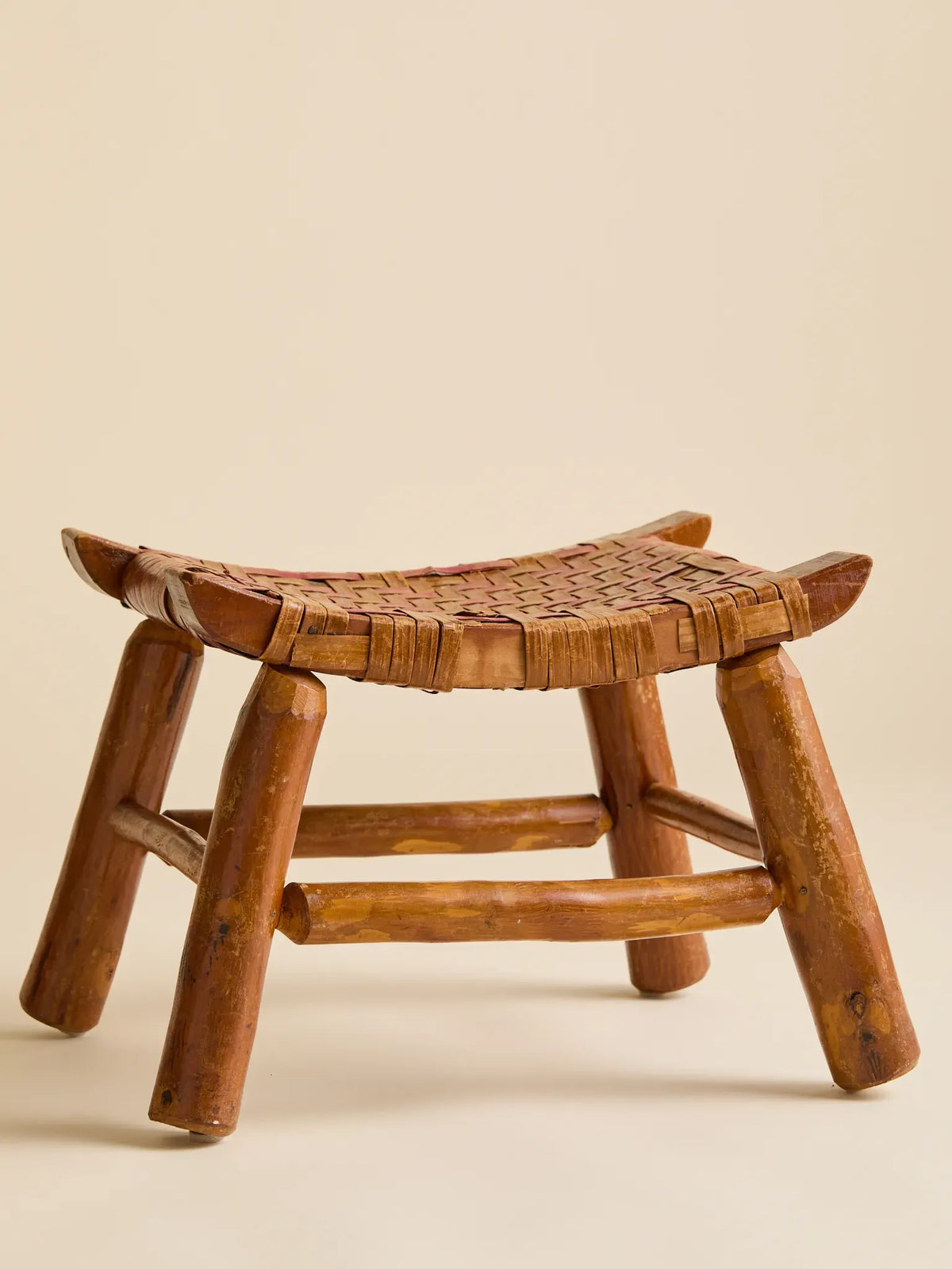 The Vintage Woven Red and Brown StoolSeatingMiscellanea, etc.
