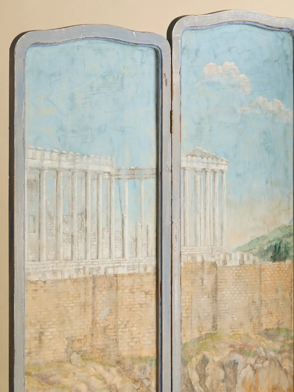 The Vintage Hand Painted Scenic Room DividerRoom DividersMiscellanea, etc.