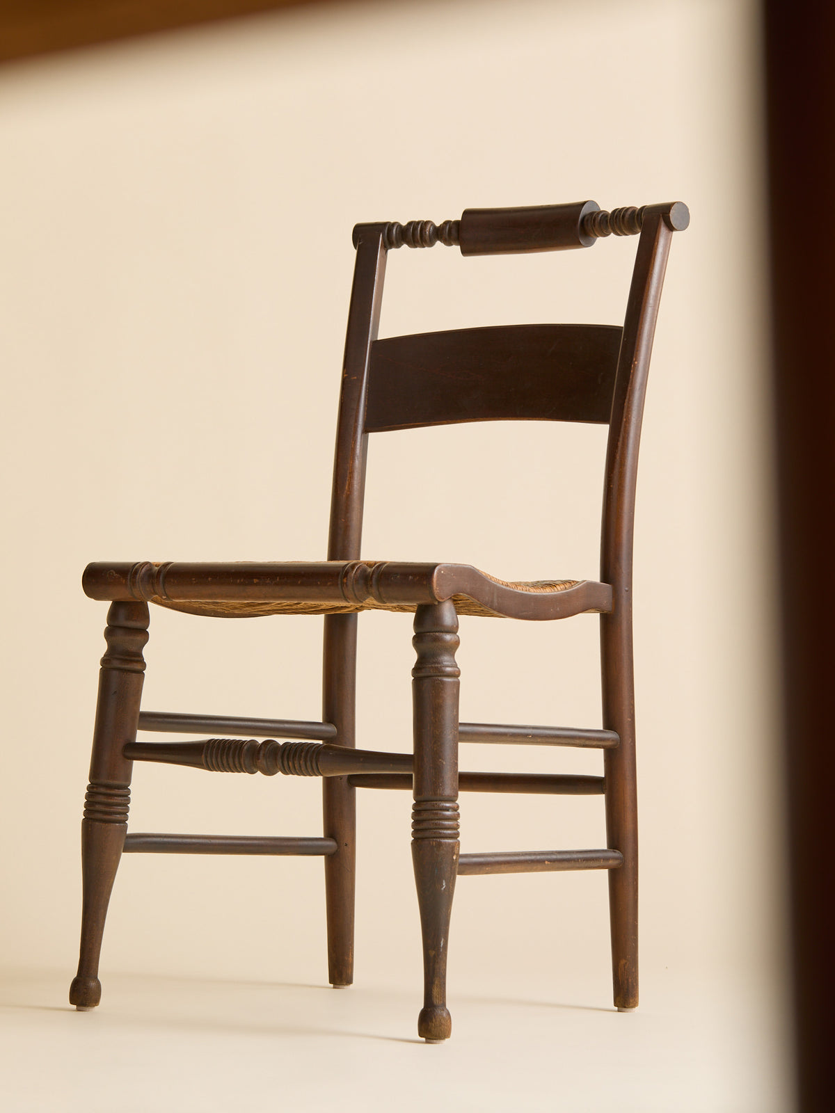 The Antique Mahogany and Rush Hall ChairsSeatingMiscellanea, etc.