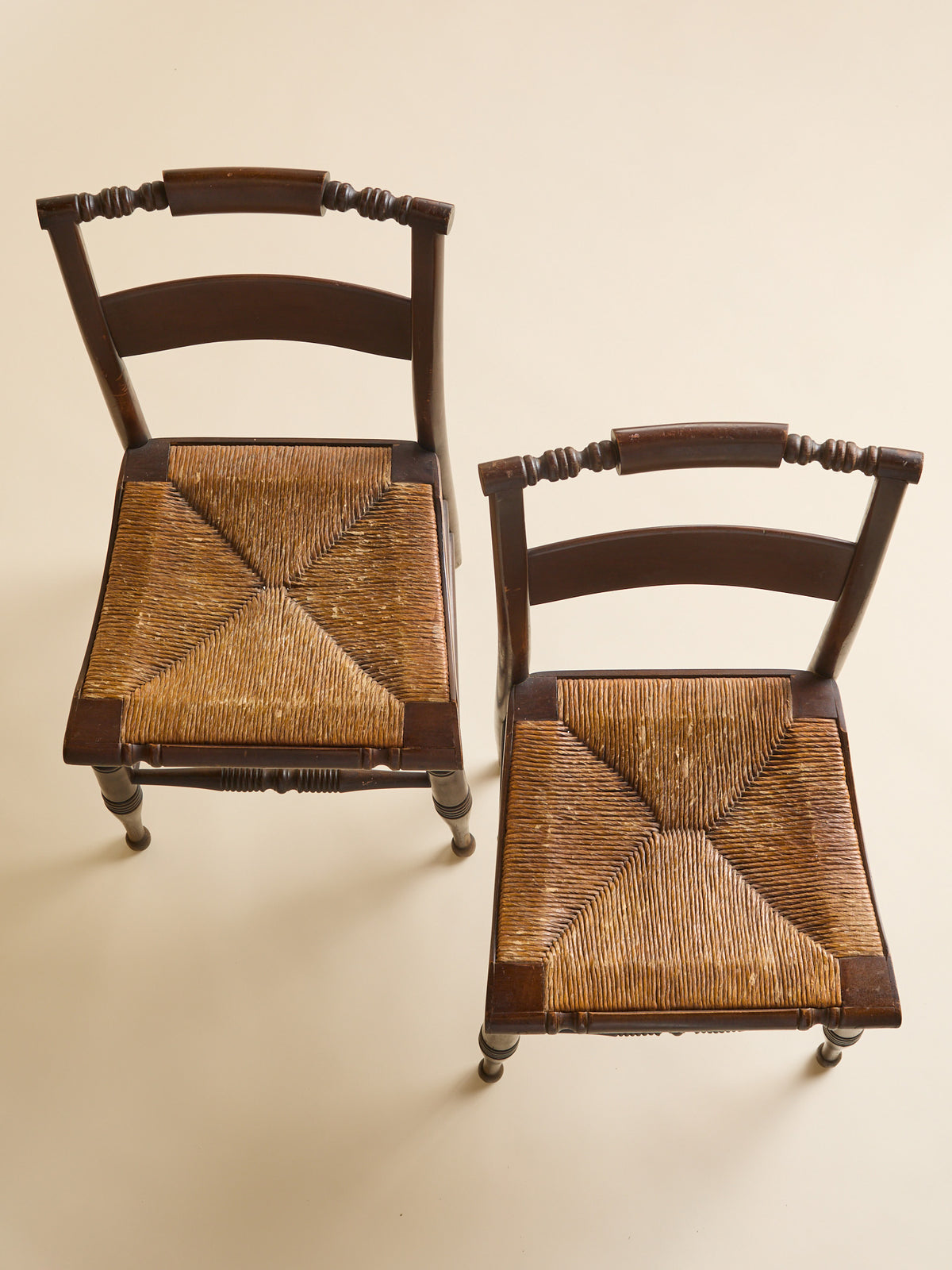 The Antique Mahogany and Rush Hall ChairsSeatingMiscellanea, etc.