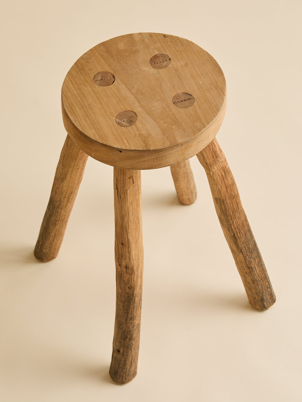 The Vintage Handmade Oak Tall StoolSeatingMiscellanea, etc.