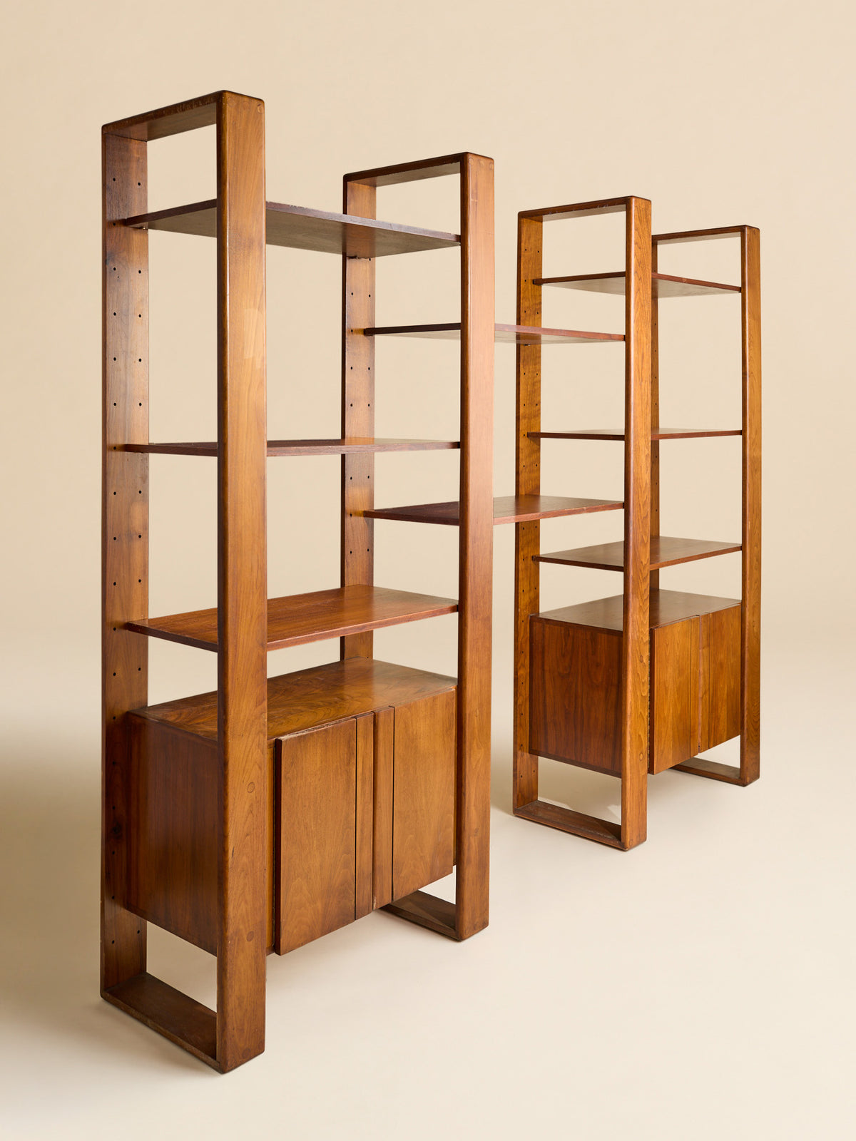 The Vintage Lou Hodges Walnut Etagere, 1980, by California Design GroupCabinets and ShelvingMiscellanea, etc.
