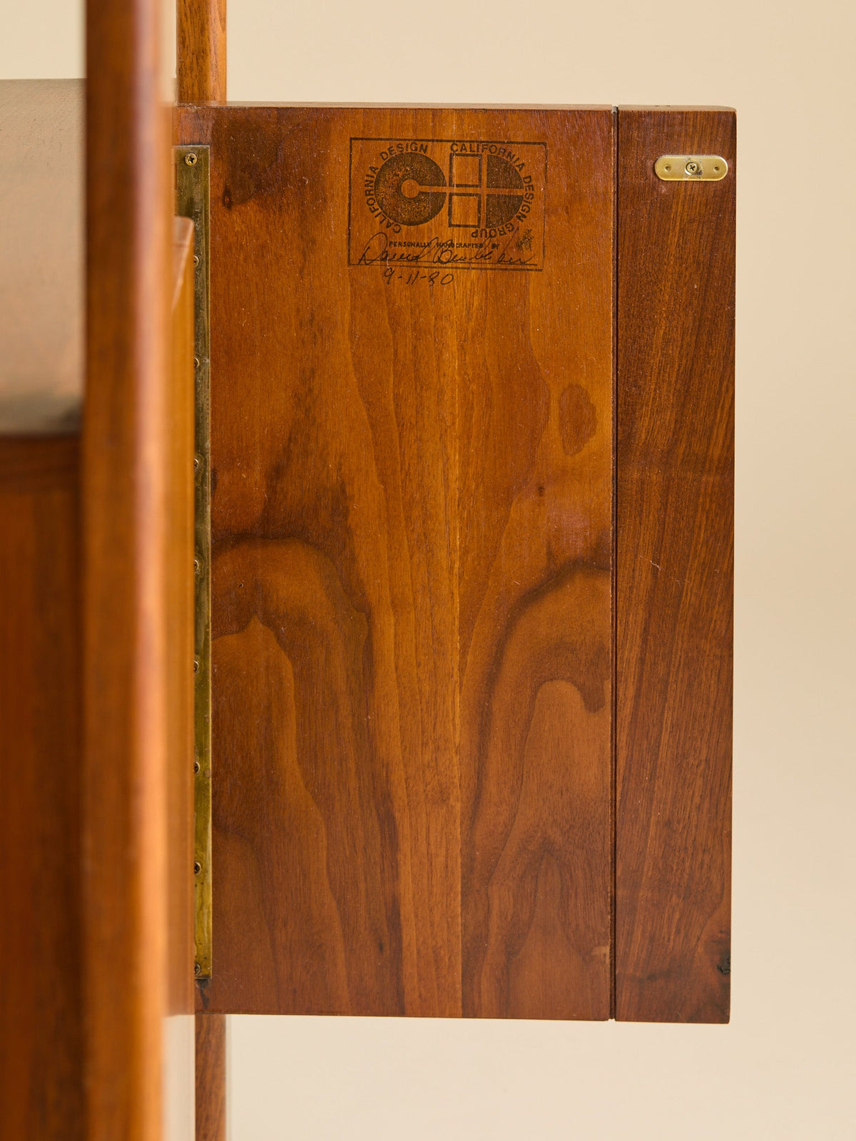 The Vintage Lou Hodges Walnut Etagere, 1980, by California Design GroupCabinets and ShelvingMiscellanea, etc.