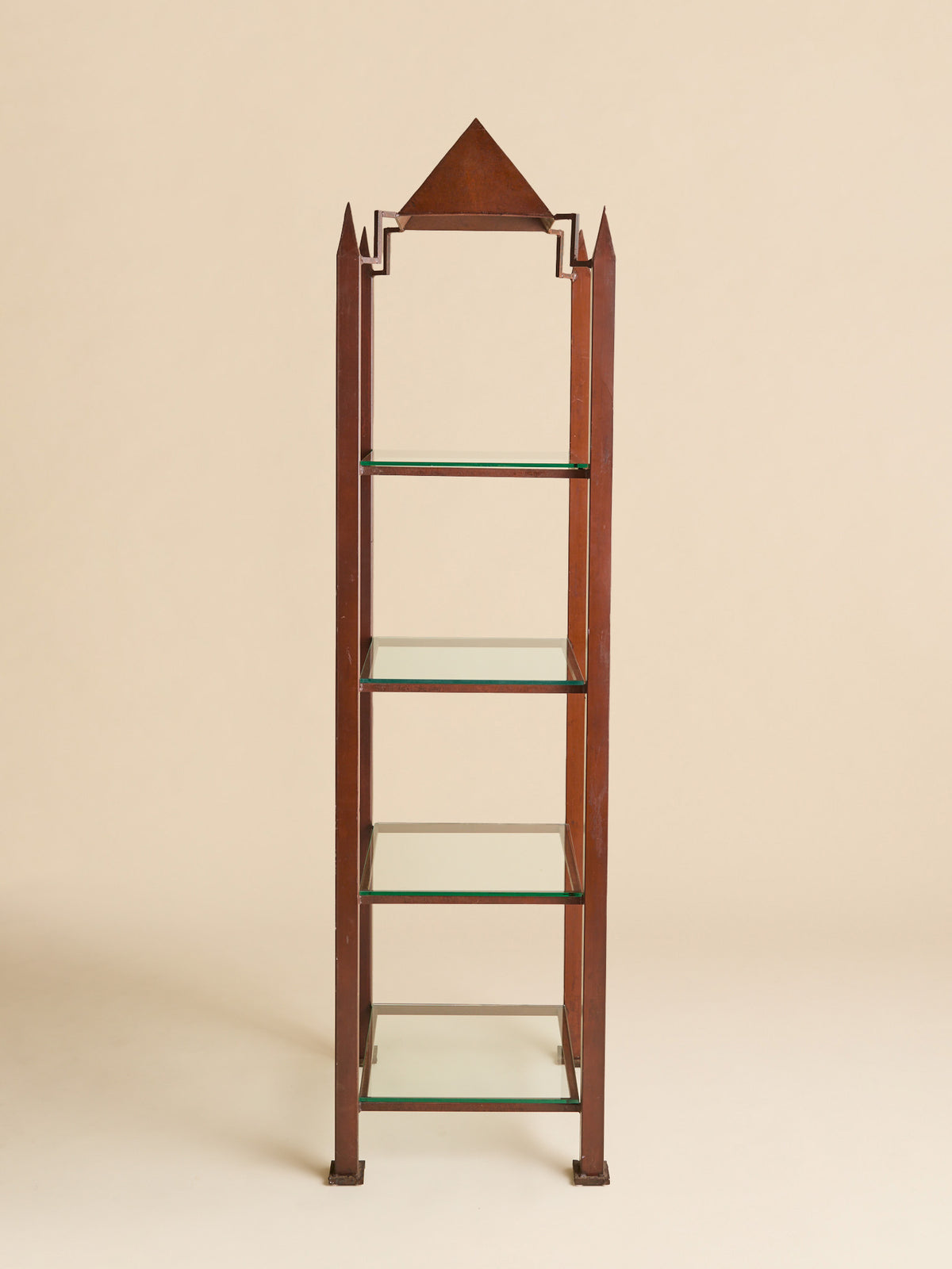 The Vintage Red Metal ShelfCabinets and ShelvingMiscellanea, etc.
