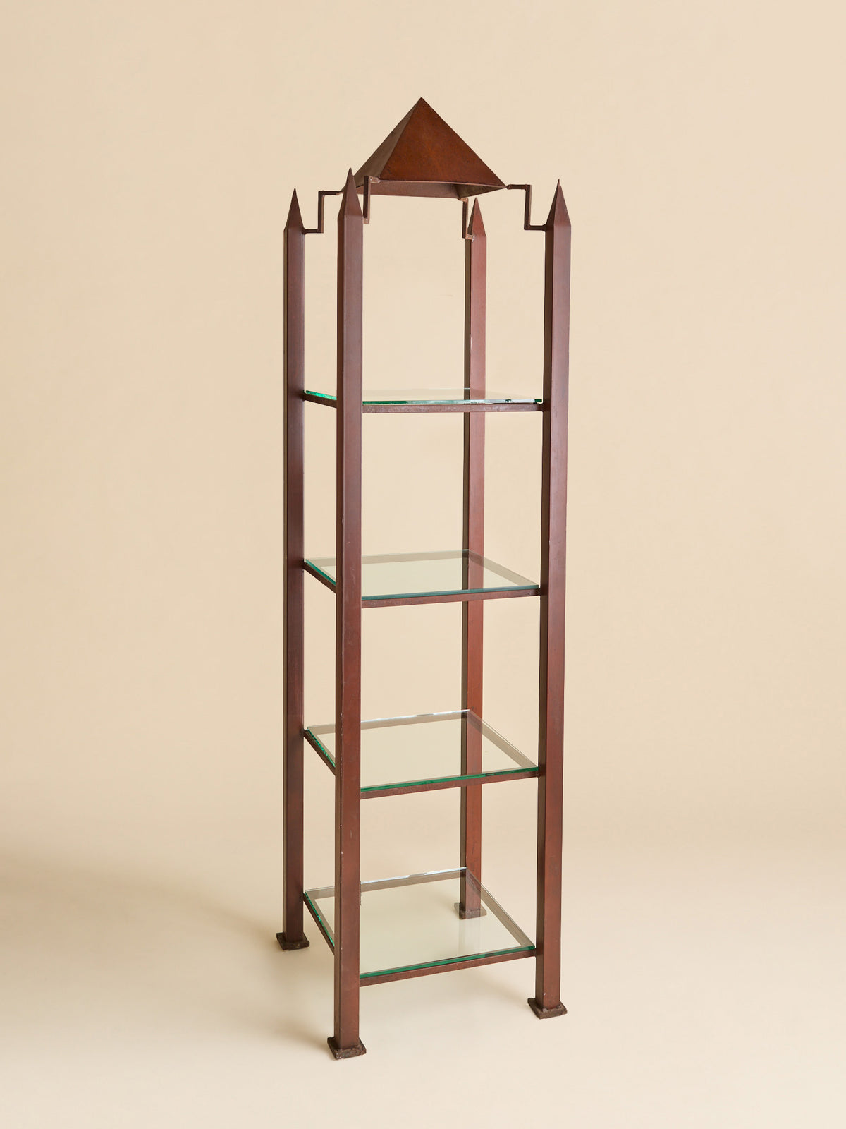 The Vintage Red Metal ShelfCabinets and ShelvingMiscellanea, etc.