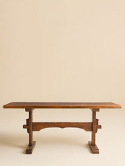The Vintage Rustic Oak Trestle-Style Console TableConsole TablesMiscellanea, etc.