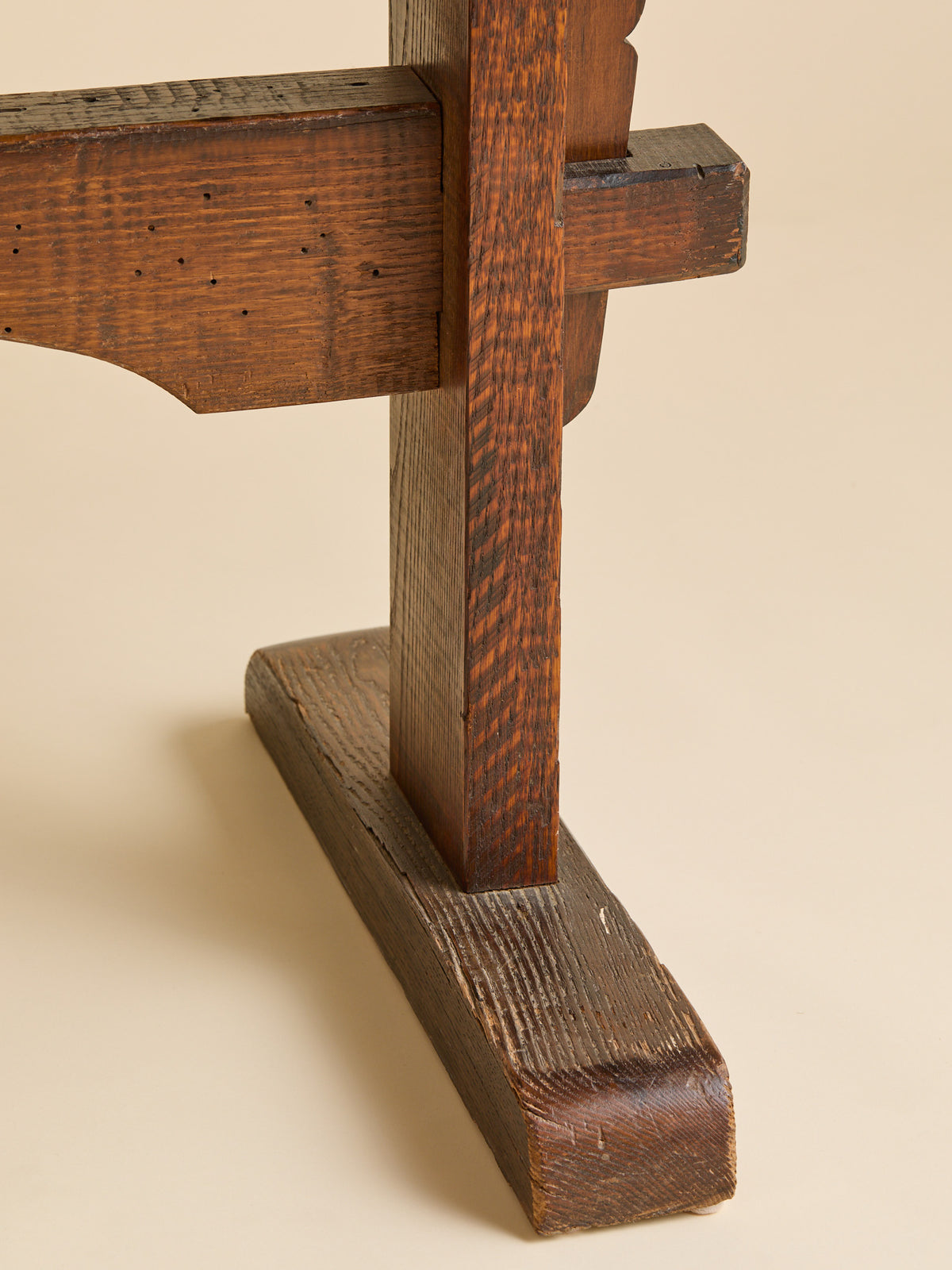 The Vintage Rustic Oak Trestle-Style Console TableConsole TablesMiscellanea, etc.